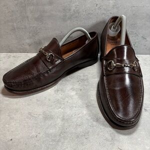 Allen Edmonds Verona II Italy Brown Leather‎ Horsebit Loafer Dress Shoes 8.5 EEE